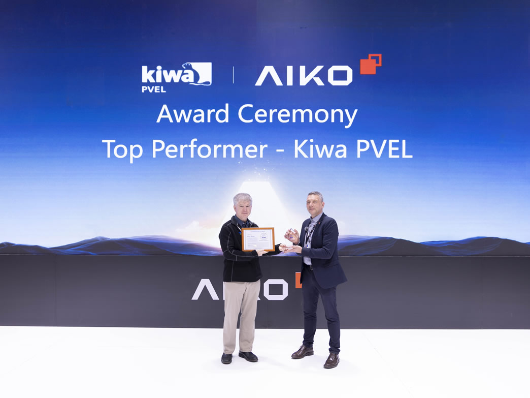 AIKO premiata come Top Performer nella classifica Kiwa PVEL 2025 per l’affidabilità dei moduli fotovoltaici
